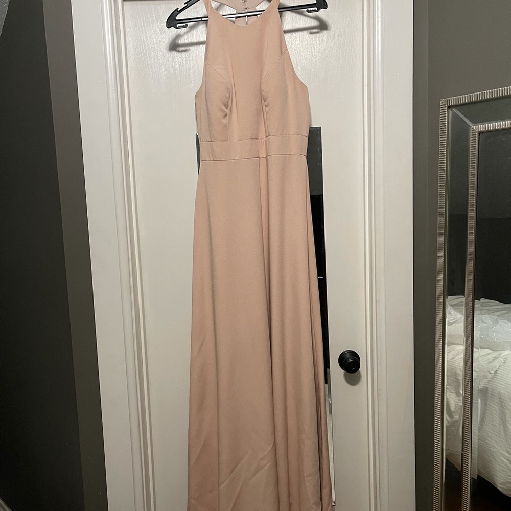 NWOT B2 Jasmine Taupe Bridesmaid Dress